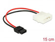 Delock 85638 Power Cable Molex 4 Pin Plug To Slim Sata 6 Pin Receptacle 15 Cm