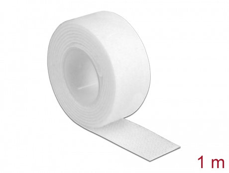 Delock 18379 Hook-And-Loop Tape On Roll L 1 M X W 20 Mm White