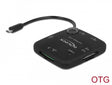 Delock 65529 Micro Usb Otg Card Reader + 3 Port Usb Hub