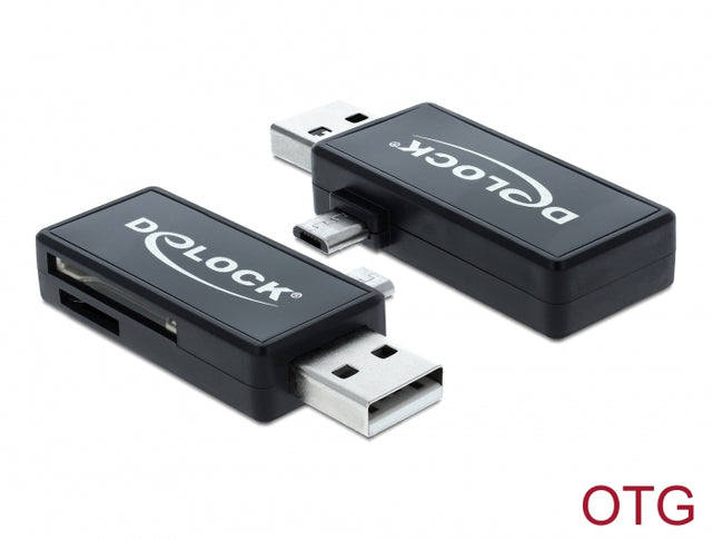 Delock 91731 Micro Usb Otg Card Reader + Usb A Male