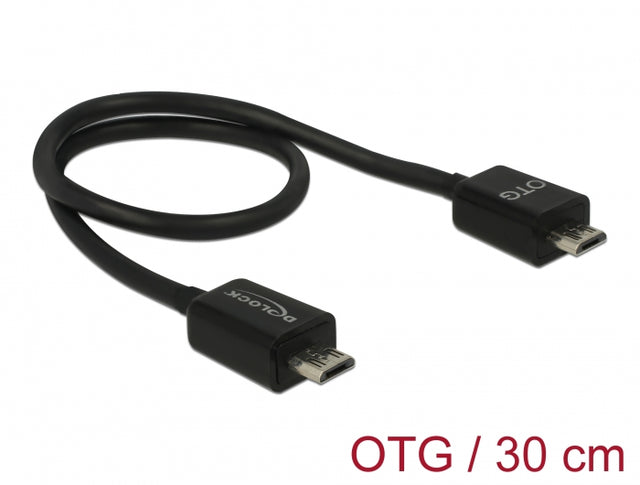 Delock 83570 Power Sharing Cable Micro Usb-B Male > Micro Usb-B Male Otg