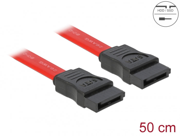 Delock 84208 Sata 3 Gb/S Cable 50 Cm Red