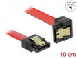 Delock 83976 Sata 6 Gb/S Cable Straight To Downwards Angled 10 Cm Red