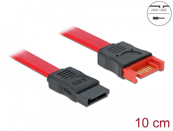 Delock 83951 Sata 6 Gb/S Extension Cable 10 Cm Red