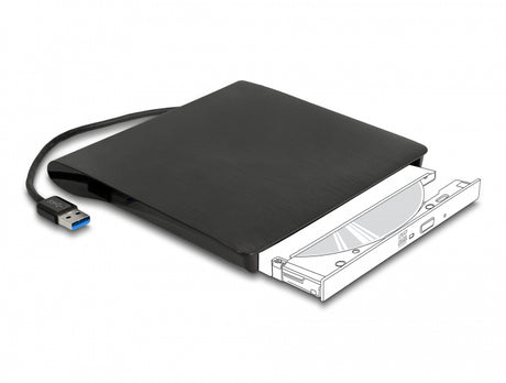 Delock 42603 External Enclosure For 5.25″ Ultra Slim Sata Drives 9.5 Mm To Usb