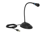 Delock 65871 Usb Gooseneck Microphone With Base And Mute + On / Off Button