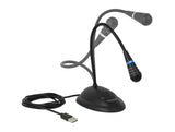 Delock 65871 Usb Gooseneck Microphone With Base And Mute + On / Off Button