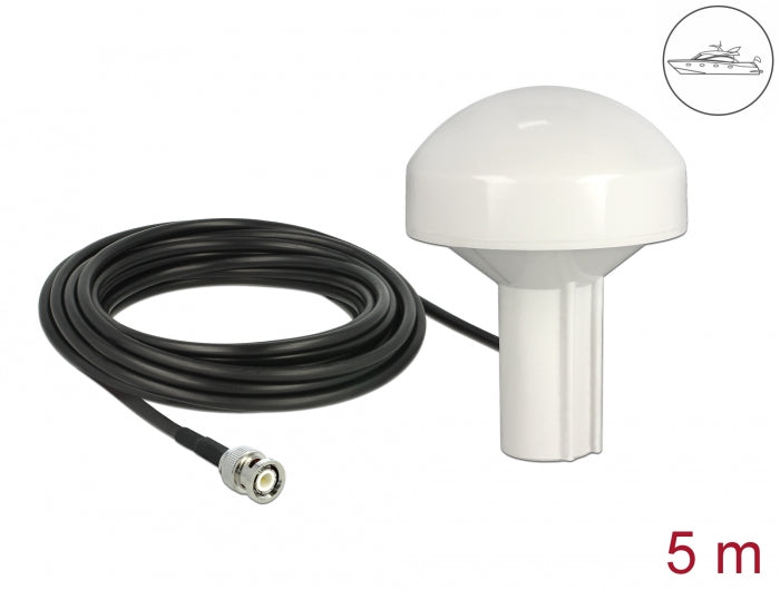 Navilock 12578 Gnss Galileo Gps Qzss Marine Antenna 1575 Mhz Bnc Male 28 Dbi