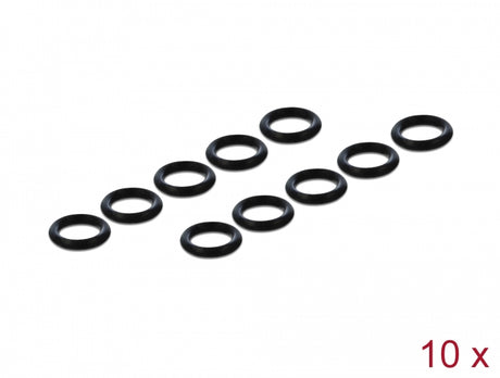 Navilock 12680 O-Ring Silicone For M8 6 Pin Plug Black 10 Pieces