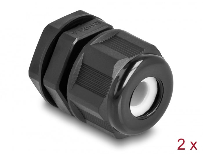 Delock 60469 Ex Cable Gland M16 Black 2 Pieces