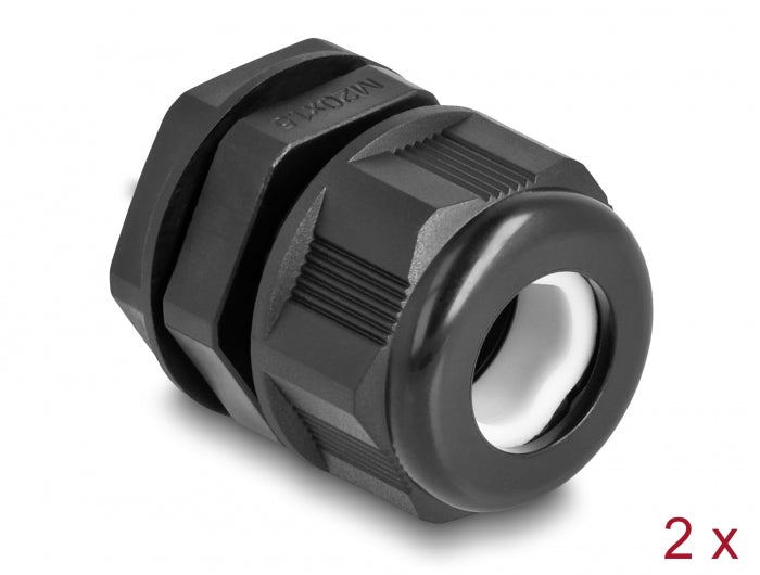 Delock 60471 Ex Cable Gland M20 Black 2 Pieces