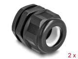 Delock 60473 Ex Cable Gland M25 Black 2 Pieces