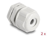 Delock 60470 Ex Cable Gland M16 Grey 2 Pieces