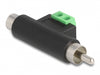 Delock 66056 Rca Male And Rca Female To 2 Pin Terminal Block Adapter