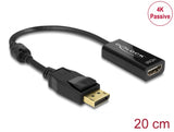 Delock 62609 Adapter Displayport 1.2 Male > Hdmi Female 4K Passive Black