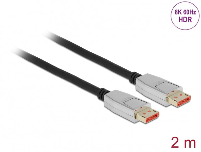 Delock 87041 Displayport Cable 8K 60 Hz 2 M