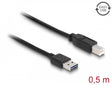 Delock 83684 Cable Easy-Usb 2.0 Type-A Male > Usb 2.0 Type-B Male 0,5 M Black