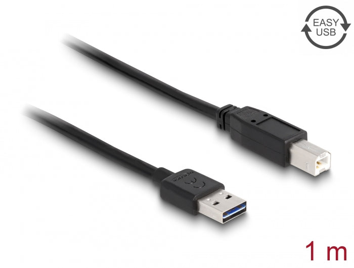 Delock 83358 Cable Easy-Usb 2.0 Type-A Male > Usb 2.0 Type-B Male 1 M Black