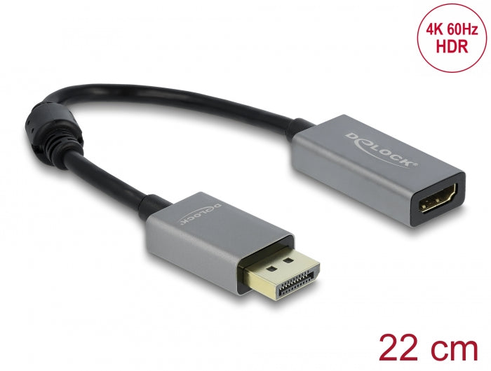 Delock 66436 Active Displayport 1.4 To Hdmi Adapter 4K 60 Hz (Hdr)