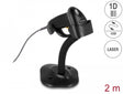 Delock 90584 Usb Barcode Scanner 1D With Connection Cable And Stand