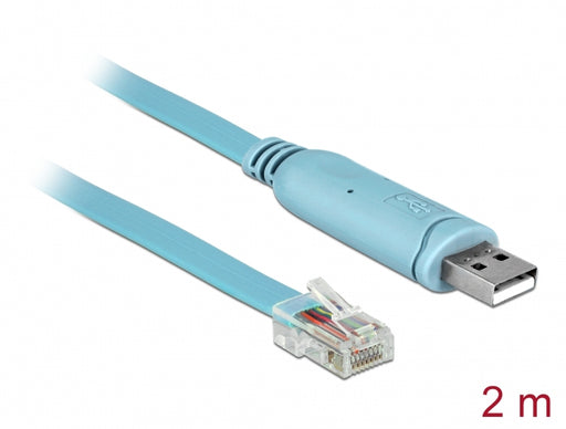 Delock 64185 Adapter Usb 2.0 Type-A Male > 1 X Serial Rs-232 Rj45 Male 2.0 M