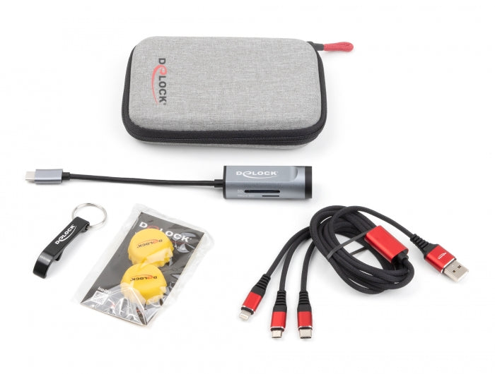 Delock 18437 Travel Kit Ii Easy Edition - Usb Hub With Card Reader