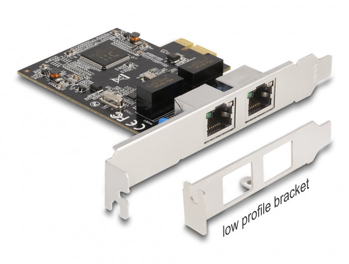 Delock 88615 Pci Express X1 Card To 2 X Rj45 Gigabit Lan Rtl8111