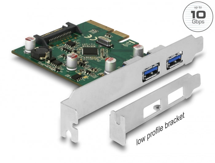 Delock 90298 Pci Express X4 Card To 2 X External Usb 3.2 Gen 2 Type-A Female