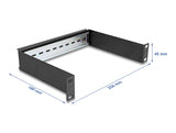 Delock 66897 10″ Din Rail Panel 1U Black