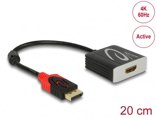 Delock 62734 Adapter Displayport 1.2 Male > Hdmi Female 4K 60 Hz Active