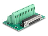 Delock 66912 D-Sub 25 Pin Female To Terminal Block For Din Rail