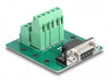 Delock 66908 D-Sub 9 Pin Female To Terminal Block For Din Rail