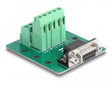 Delock 66908 D-Sub 9 Pin Female To Terminal Block For Din Rail