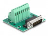 Delock 66909 D-Sub 15 Pin Male To Terminal Block For Din Rail