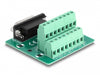 Delock 66909 D-Sub 15 Pin Male To Terminal Block For Din Rail