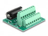 Delock 66910 D-Sub 15 Pin Female To Terminal Block For Din Rail