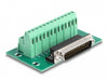 Delock 66911 D-Sub 25 Pin Male To Terminal Block For Din Rail