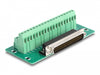 Delock 66913 D-Sub 37 Pin Male To Terminal Block For Din Rail