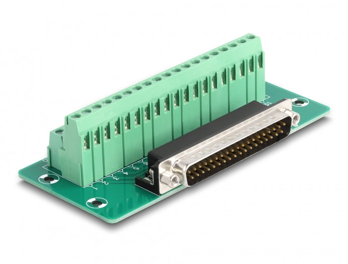 Delock 66913 D-Sub 37 Pin Male To Terminal Block For Din Rail