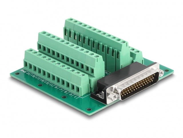 Delock 66915 D-Sub Hd 44 Pin Male To Terminal Block For Din Rail