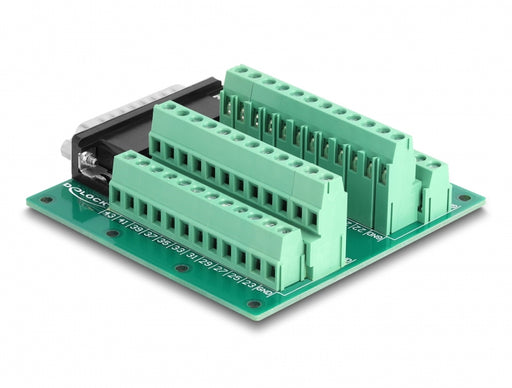 Delock 66915 D-Sub Hd 44 Pin Male To Terminal Block For Din Rail