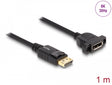 Delock 87825 Displayport 1.4 Cable 8K 30 Hz Male To Female 1 M