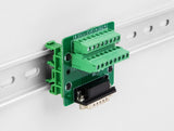 Delock 66909 D-Sub 15 Pin Male To Terminal Block For Din Rail