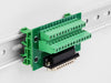 Delock 66911 D-Sub 25 Pin Male To Terminal Block For Din Rail