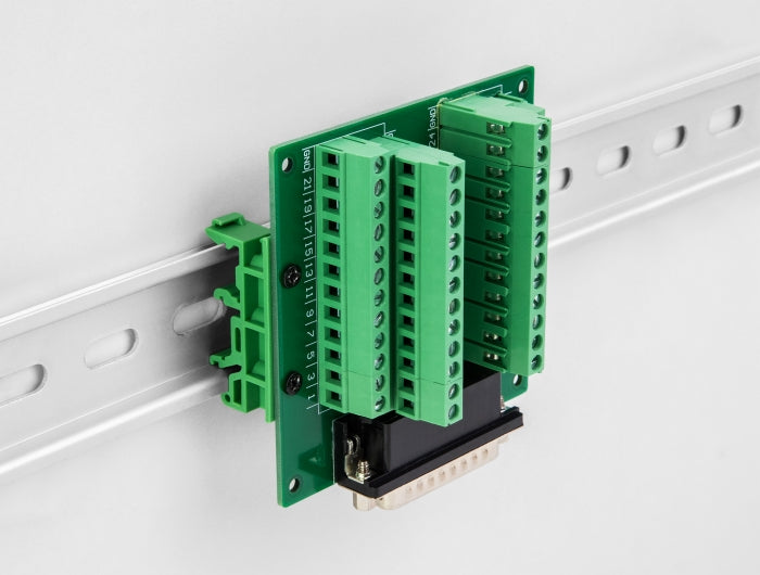 Delock 66915 D-Sub Hd 44 Pin Male To Terminal Block For Din Rail