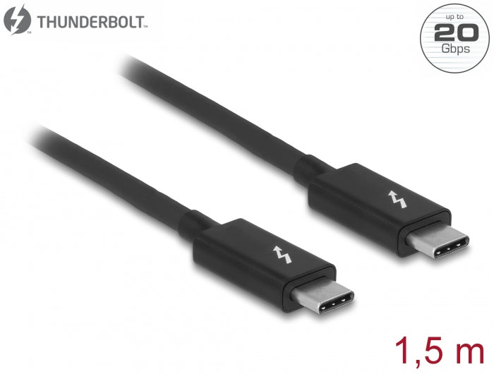 Delock 84846 Thunderbolt™ 3 (20 Gb/S) Usb-C™ Cable Male