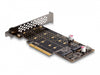 Delock 89837 Pci Express X8 Card To 2 X Internal Nvme M.2 Key M - Bifurcation