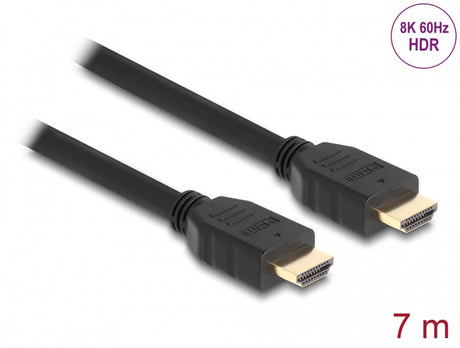 Delock 82005 High Speed Hdmi Cable 48 Gbps 8K 60 Hz Black 7 M