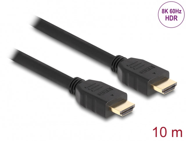 Delock 82006 High Speed Hdmi Cable 48 Gbps 8K 60 Hz Black 10 M