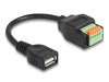 Delock 66062 Usb 2.0 Cable Type-A Female To Terminal Block Adapter